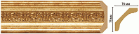 Потолочный плинтус (карниз) Decomaster 169-126 (размер 76х76х2400)