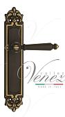 Дверная ручка Venezia на планке PL96 мод. Pellestrina (темная бронза) проходная